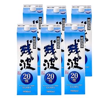 Amazon.co.jp: 泡盛残波20度 紙パック1800ml×6本 (お得なケース